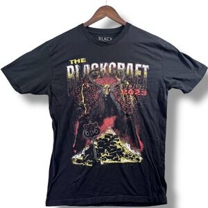 Blackcraft Tour 2023 Men Large Black T Shirt Band Music Concert Tee Route 666